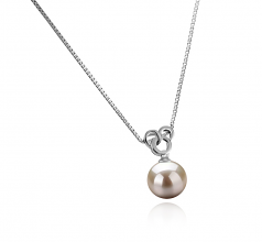 9-10mm di Perle Acqua Dolce Pendente en Adelina Bianco