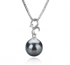 8-9mm Akoya Giapponese Pendente en Kacey Nero
