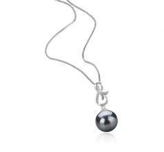 9-10mm Di Tahiti Pendente en Hazel Nero