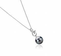 9-10mm Di Tahiti Pendente en Hazel Nero