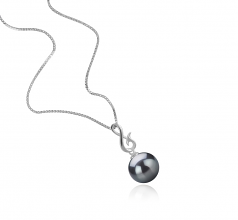 9-10mm Di Tahiti Pendente en Valena Nero