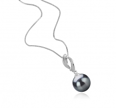 9-10mm Di Tahiti Pendente en Shamara Nero