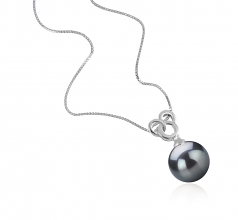9-10mm Di Tahiti Pendente en Adelina Nero