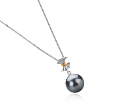 9-10mm Di Tahiti Pendente en Belva Nero