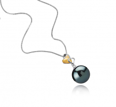 11-12mm Di Tahiti Pendente en Felicia Nero