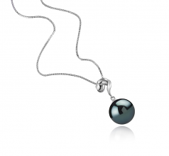 11-12mm Di Tahiti Pendente en Lorna Nero