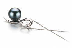 8-9mm Akoya Giapponese Pendente en Dionne Nero