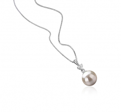 8-9mm Akoya Giapponese Pendente en Ellice Bianco