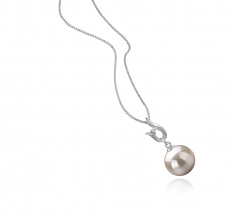 9-10mm di Perle Acqua Dolce Pendente en Samantha Bianco