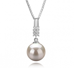 9-10mm di Perle Acqua Dolce Pendente en Thelma Bianco