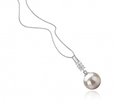9-10mm di Perle Acqua Dolce Pendente en Thelma Bianco