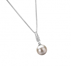 9-10mm di Perle Acqua Dolce Pendente en Thelma Bianco