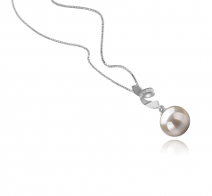 9-10mm di Perle Acqua Dolce Pendente en Winola Bianco
