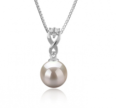 8-9mm di Perle Acqua Dolce Pendente en Kendra Bianco