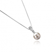 8-9mm di Perle Acqua Dolce Pendente en Kendra Bianco