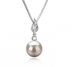 8-9mm di Perle Acqua Dolce Pendente en Miriah Bianco