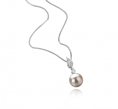 8-9mm di Perle Acqua Dolce Pendente en Miriah Bianco
