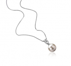 8-9mm di Perle Acqua Dolce Pendente en Nerea Bianco