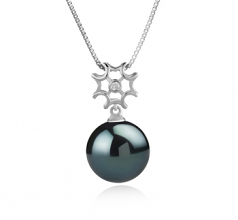 11-12mm Di Tahiti Pendente en Tatiana Nero