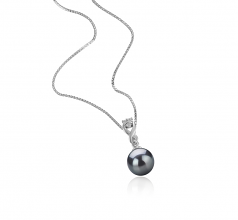 8-9mm di Perle Acqua Dolce Pendente en Kendra Nero
