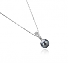 8-9mm di Perle Acqua Dolce Pendente en Kendra Nero
