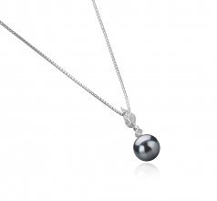 8-9mm di Perle Acqua Dolce Pendente en Miriah Nero