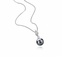 8-9mm di Perle Acqua Dolce Pendente en Miriah Nero