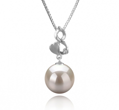 10-11mm di Perle Acqua Dolce Pendente en Niamh Bianco