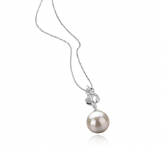 10-11mm di Perle Acqua Dolce Pendente en Niamh Bianco