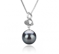 10-11mm Di Tahiti Pendente en Niamh Nero