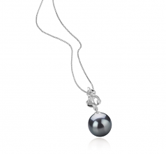 10-11mm Di Tahiti Pendente en Niamh Nero