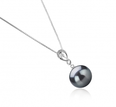 10-11mm Di Tahiti Pendente en Lena Nero