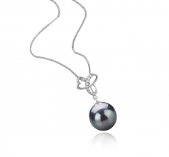10-11mm Di Tahiti Pendente en Dorothy Nero