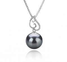 10-11mm Di Tahiti Pendente en Belinda Nero