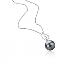 10-11mm Di Tahiti Pendente en Belinda Nero