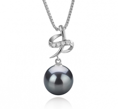 10-11mm Di Tahiti Pendente en Bridget Nero