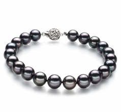 8-8.5mm Akoya Giapponese Bracciale en Nero