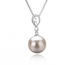 10-11mm di Perle Acqua Dolce Pendente en Lena Bianco