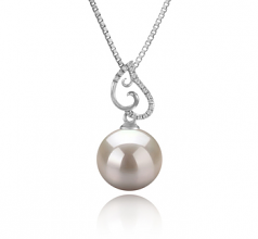 10-11mm di Perle Acqua Dolce Pendente en Belinda Bianco