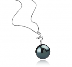 12-13mm Di Tahiti Pendente en Lydia Nero