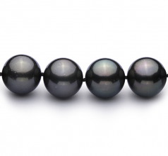 12-12.9mm Di Tahiti Collana en Nero