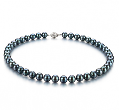 8-8.5mm Akoya Giapponese Collana en Nero