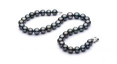 11.1-14.6mm Di Tahiti Collana en Multicolore