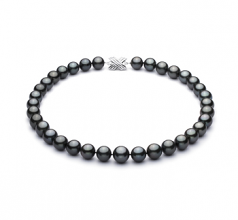 11-13.5mm Di Tahiti Collana en Nero
