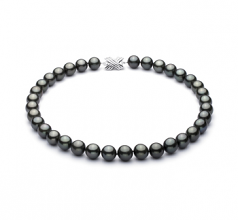 10.9-13.8mm Di Tahiti Collana en Nero