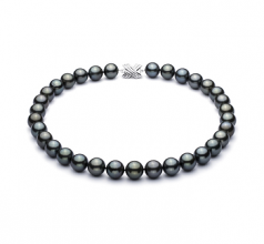 12-12.9mm Di Tahiti Collana en 18'' Nero