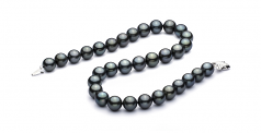 12-12.9mm Di Tahiti Collana en 18'' Nero