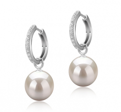 10-11mm di Perle Acqua Dolce Orecchini en Rosalind Bianco
