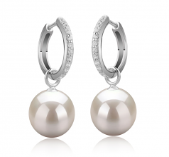 10-11mm di Perle Acqua Dolce Orecchini en Rosalind Bianco