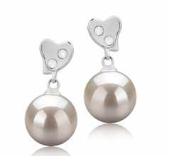 8-9mm di Perle Acqua Dolce Orecchini en Taima Bianco